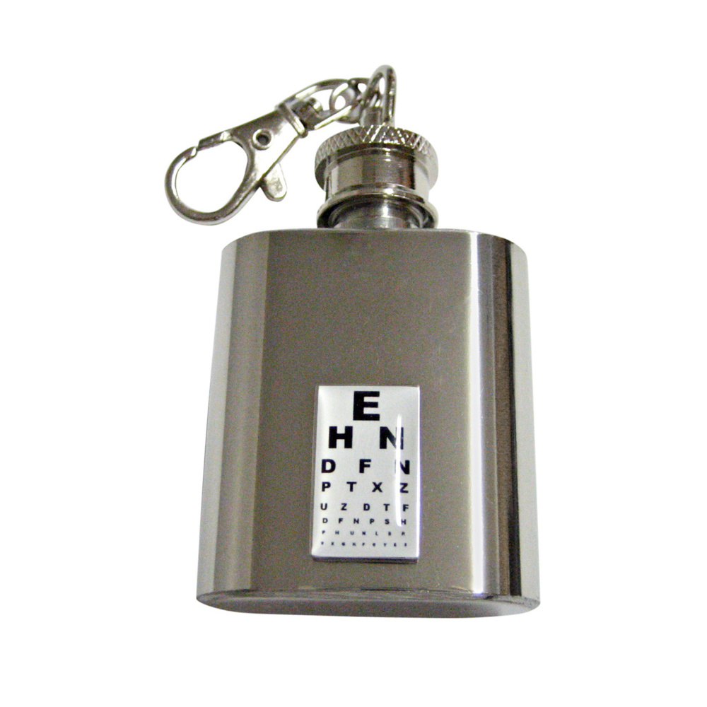 Unbordered Rectangular Optometrist Keychain Flask - image 1